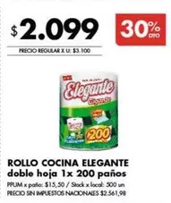 Elegante - ROLLO COCINA DOBLE HOJA 1X 200 PA
uevoS