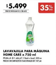 X$ - LAVAVAJILLA PARA MÁQUINA