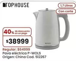 Origen - Pava eléctrica P-WOLS