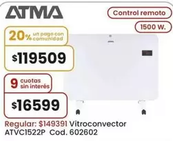 Atma - Vitroconvector ATVC1522P Cod. 602602