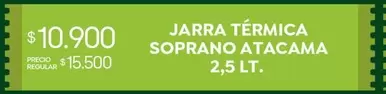JARRA TÉRMICA SOPRANO ATACAMA
