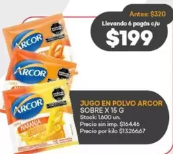Arcor - JUGO EN POLVO