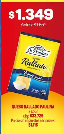 La paulina - Queso Rallado