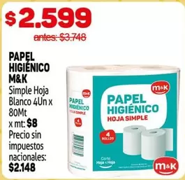 M&K - PAPEL HIGIÉNICO