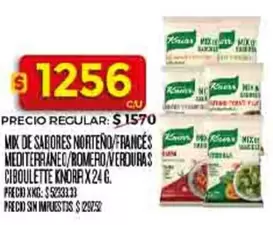 Knorr - MIX DE SABORES NORTENO/FRANCES MEDITERRANEO/ROMERO/VERDURAS CIBOULETTE