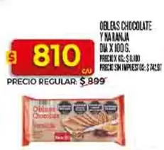 OBLEAS CHOCOLATE Y NARANJA