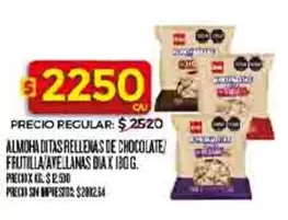 Dia - ALMOHADITAS RELLENAS DE CHOCOLATE/FRUTILLA/AYELLANAS