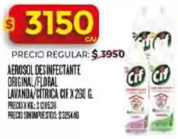 Cif - AEROSOL DESINFECTANTE ORIGINAL/FLORAL LAVANDA/CITRICA