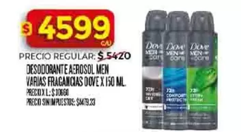 Dove - DESODORANTE AEROSOL MEN