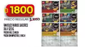 Dia - RAVIOLI VARIOS SABORES