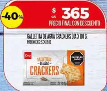 Dia - GALLETITA DE AGUA CRACKERS DIA X 101 G