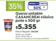 Casancrem - Queso untable cl
uevo sico pote