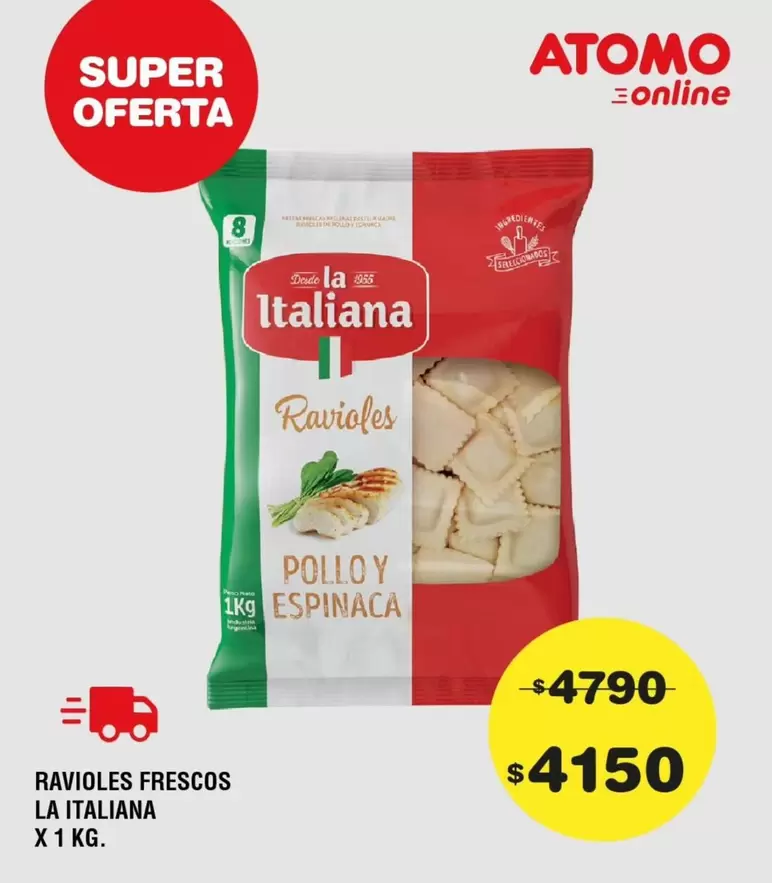 La Italiana - Ravioles Pollo y Espinaca