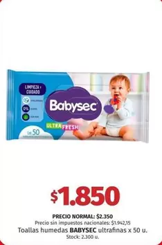 Babysec - Toallas húmedas