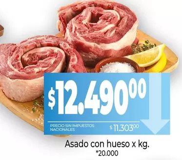 X$ - Asado con hueso