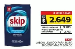Skip - JABON LIQUIDO PARA ROPA BIO ENZIMAS