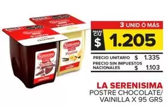 X$ - POSTRE CHOCOLATE/VAINILLA