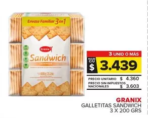 Granix - Galletitas Sandwich