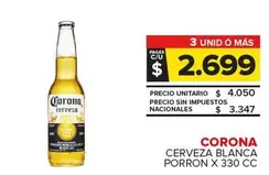 Corona - CERVEZA BLANCA PORRON