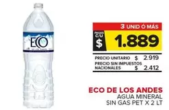 Eco de los Andes - AGUA MINERAL SIN GAS PET