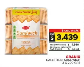Granix - Galletitas Sandwich
