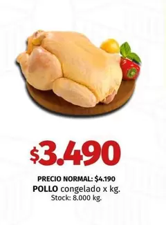 X$ - Pollo congelado