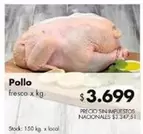 X$ - Pollo fresco