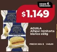Aguila - Alfajor minitorta blanco