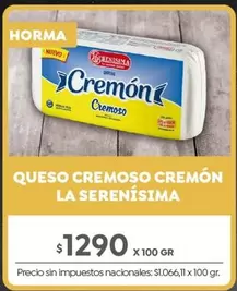 La Serenísima - Queso Cremoso