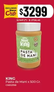King - Pasta de Maní x 500 Gr.