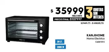X$ - Horno Electrico C
uevo 81915