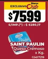 Saint Paulin - Queso Cremoso x Kg.