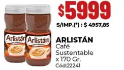 Arlistán - Café Sustentable x 170 Gr. Cód:22241