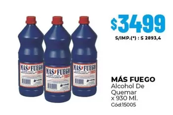 Mas - Alcohol De Quemar x 930 Ml. Cód:15005