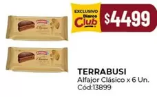Terrabusi - Alfajor Clásico x 6 Un. Cód:13899