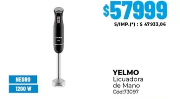 Yelmo - Licuadora de Mano Cód:73097