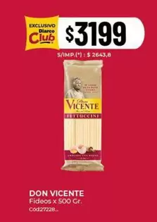 Don Vicente - Fideos x 500 Gr.