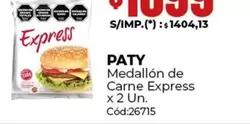 Paty - Medallón de Carne Express x 2 Un. Cód:26715