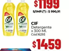 Cif - Detergente x 300 Ml. Cód:16293