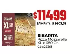 Sibarita - Pizza Mozzarella XL