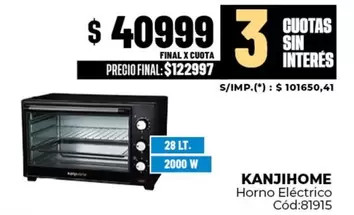 X$ - Horno Eléctrico Cód:81915