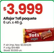 Tofi - Alfajor  paquete