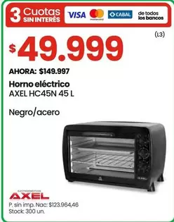 Axel - Horno eléctrico HC45N 45 L