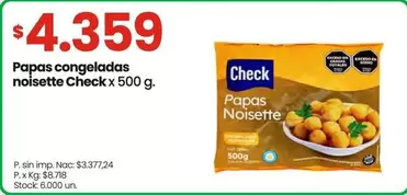 X$ - Papas congeladas noisette