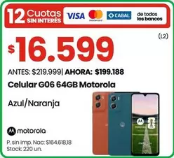 Motorola - Celular G06 64GB