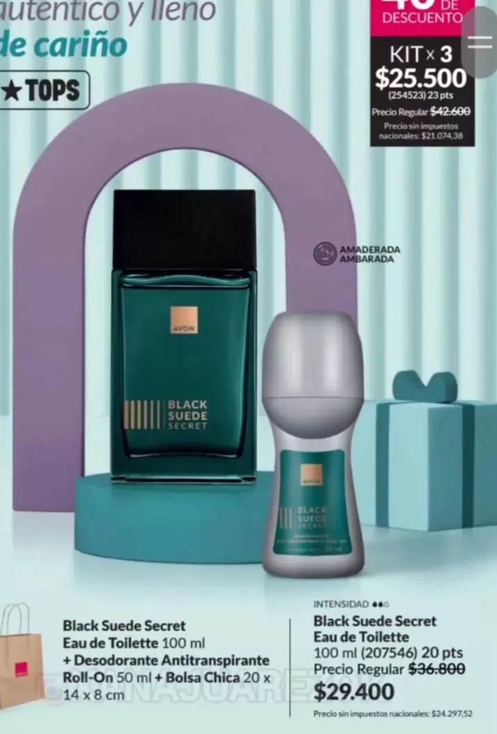 X$ - Black Suede Secret Eau de Toilette + Desodorante Antitranspirante Roll-On