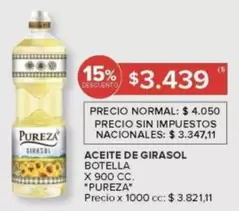 Pureza - ACEITE DE GIRASOL