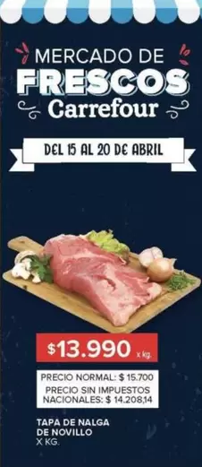 Carrefour - Tapa de Nalga de Novillo