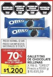 Oreo - GALLETITAS DE CHOCOLATE RELLENAS