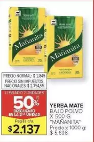 Mañanita - YERBA MATE BAJO POLVO